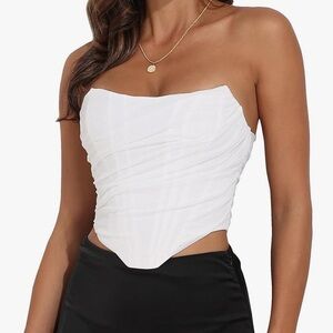 Amazon white corset style top